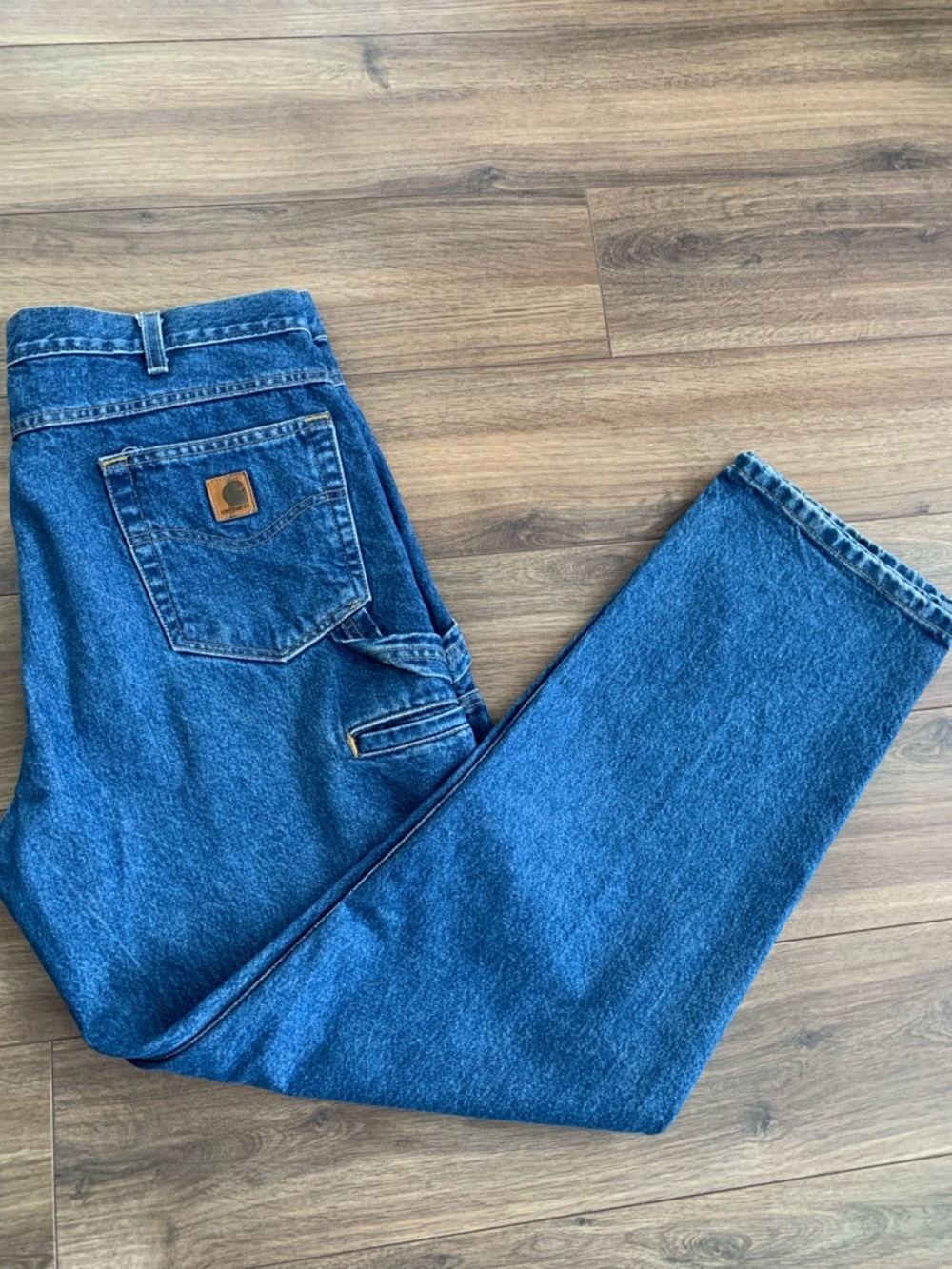 Carhartt men’s Relaxed Fit Carpenter Denim Straight Leg cotton Jeans size 40 - Picture 6 of 10